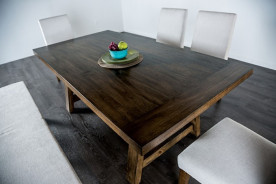 FM3422BR-T 6PC Dining set Rustic Brown Finish Losone Collection By Furniture of America