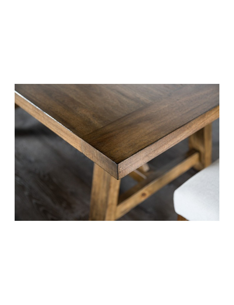FM3422BR-T 6PC Dining set Rustic Brown Finish Losone Collection By Furniture of America