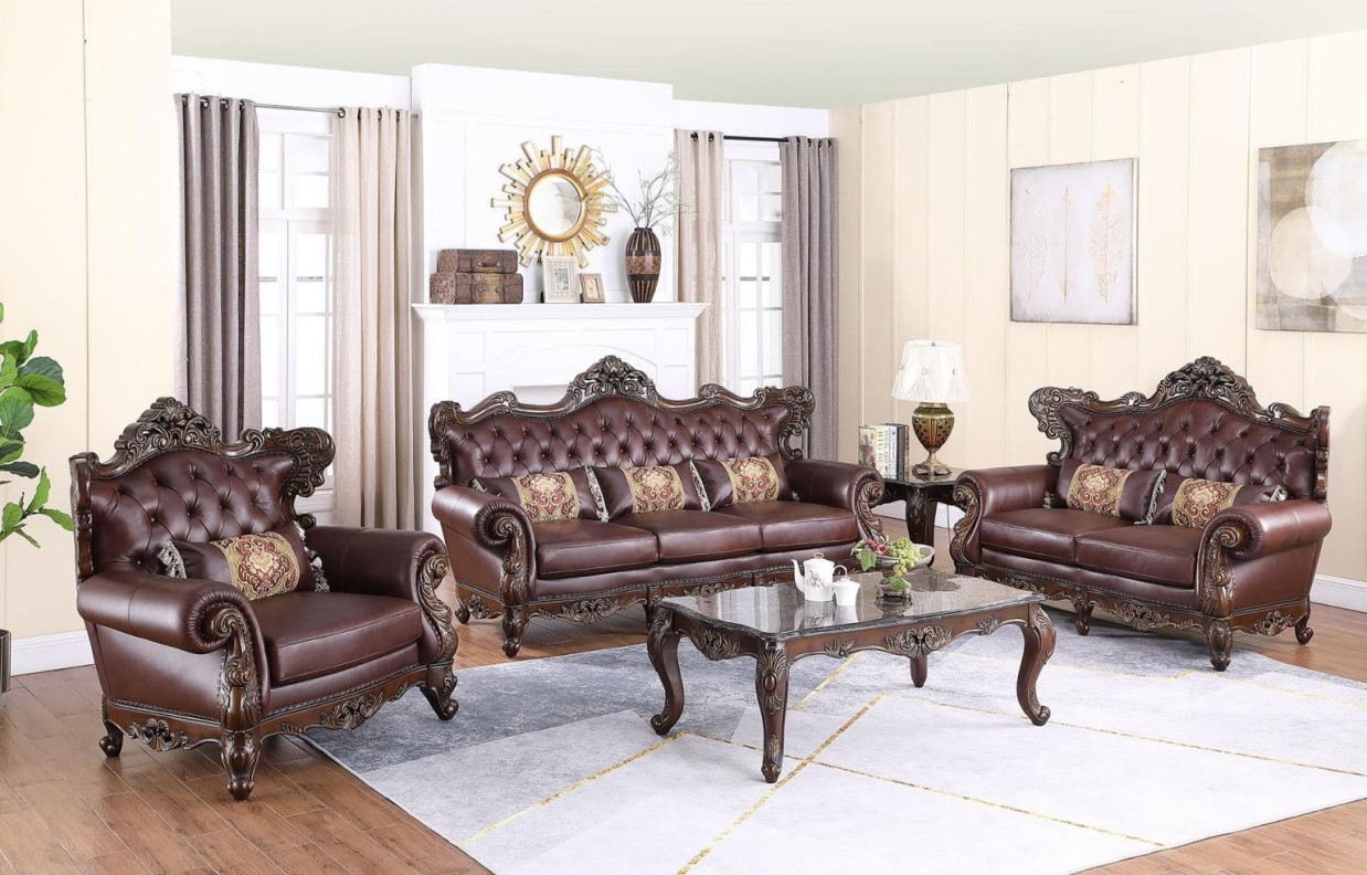 Britney Collection Traditional Style Sofa & Loveseat by Cosmos Furniture