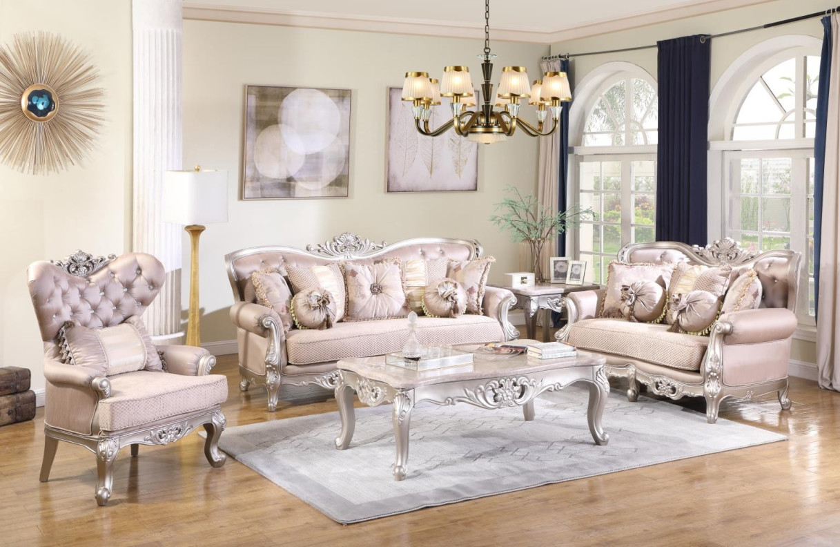 Daisy Collection Traditional Style Sofa & Loveseat by Cosmos Furniture