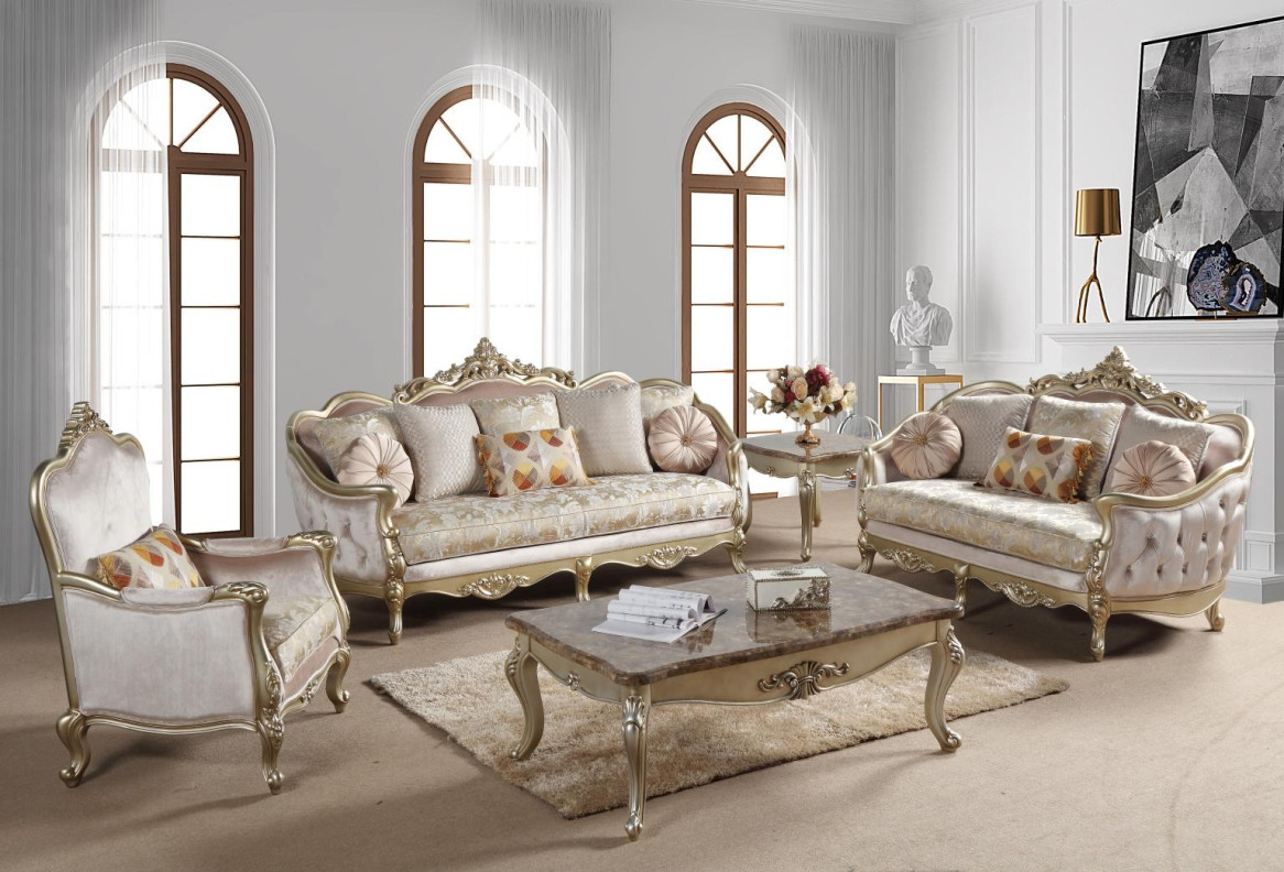 Diana  Collection Traditional Style Sofa & Loveseat by Cosmos Furniture