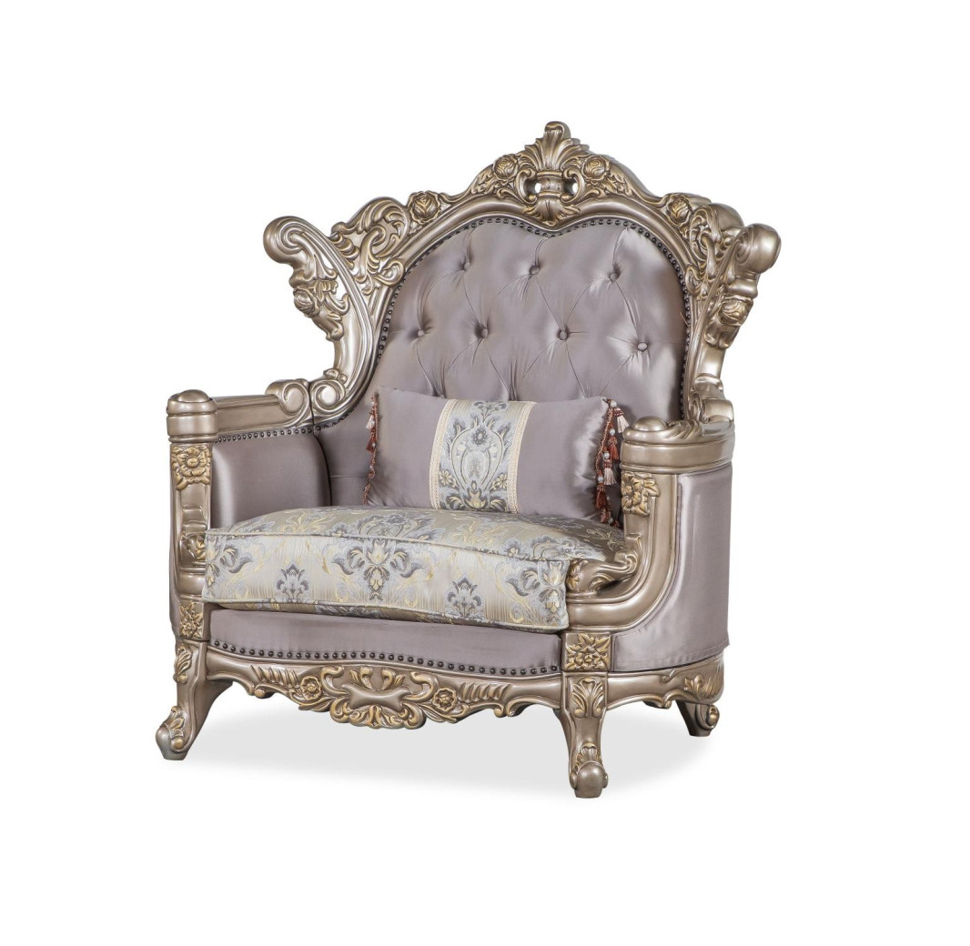 Camilla Silver Collection Traditional Style Sofa & Loveseat by Cosmos Furniture