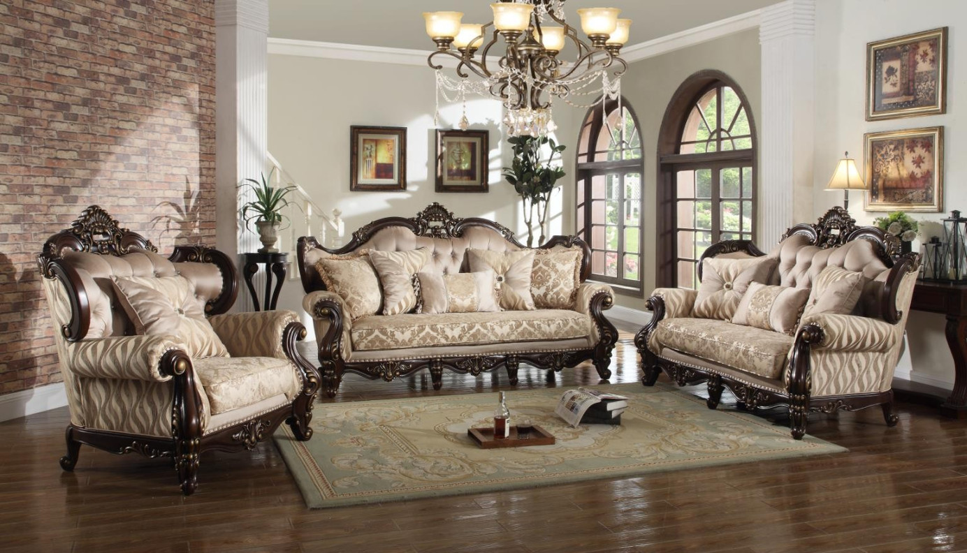 Jade Collection Traditional Style Sofa & Loveseat by Cosmos Furniture