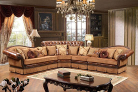 Linda Collection Traditional Style 4PC Sectional by Cosmos Furniture