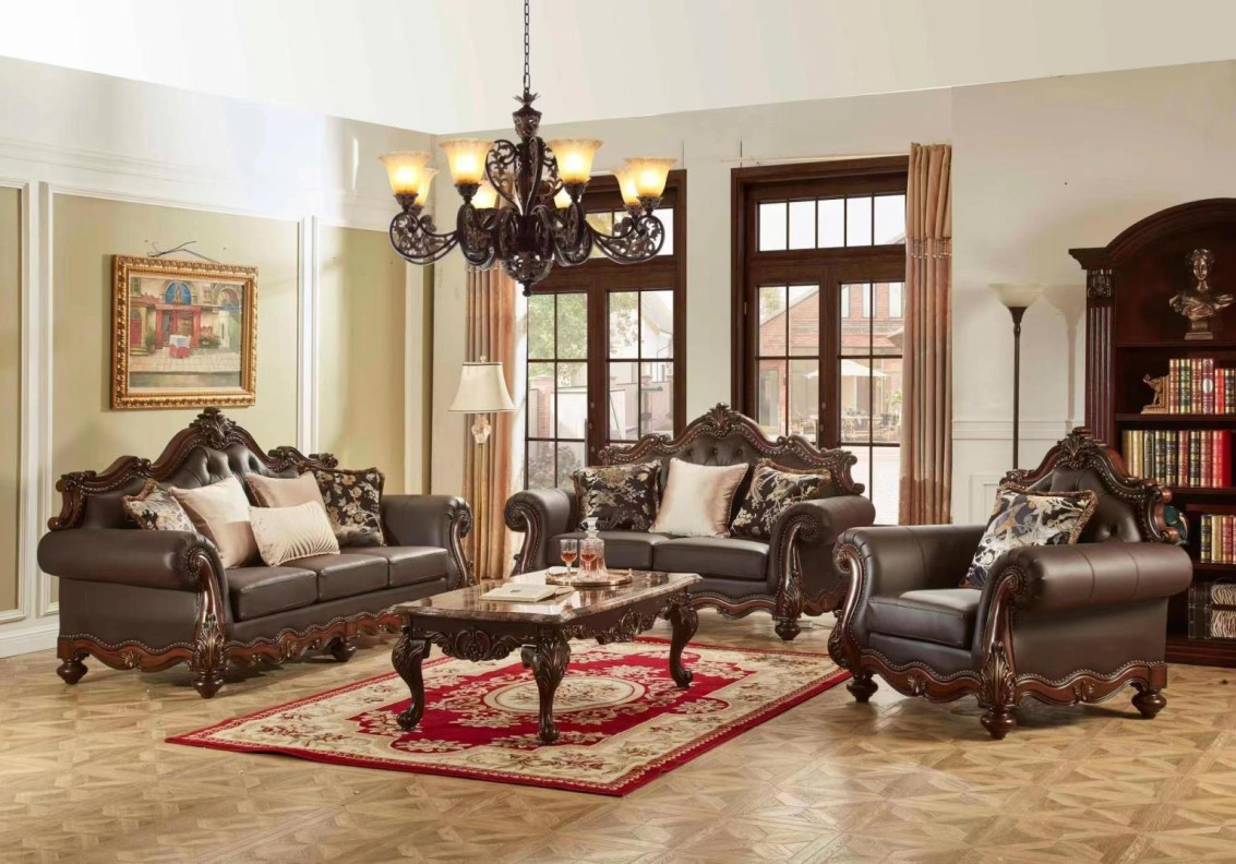 Nora Collection Traditional Style Sofa & Loveseat by Cosmos Furniture