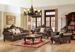Nora Collection Traditional Style Sofa & Loveseat by Cosmos Furniture