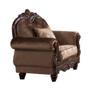 Zoya  Collection Traditional Style Sofa & Loveseat by Cosmos Furniture