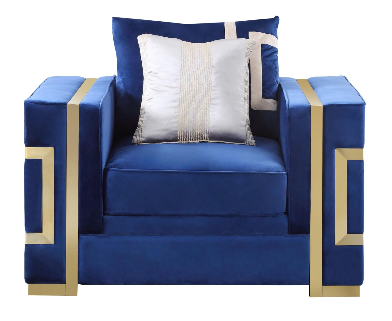Lawrence Blue Collection Modern Style Sofa & Loveseat by Cosmos Furniture
