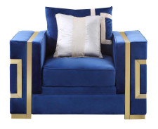 Lawrence Blue Collection Modern Style Sofa & Loveseat by Cosmos Furniture