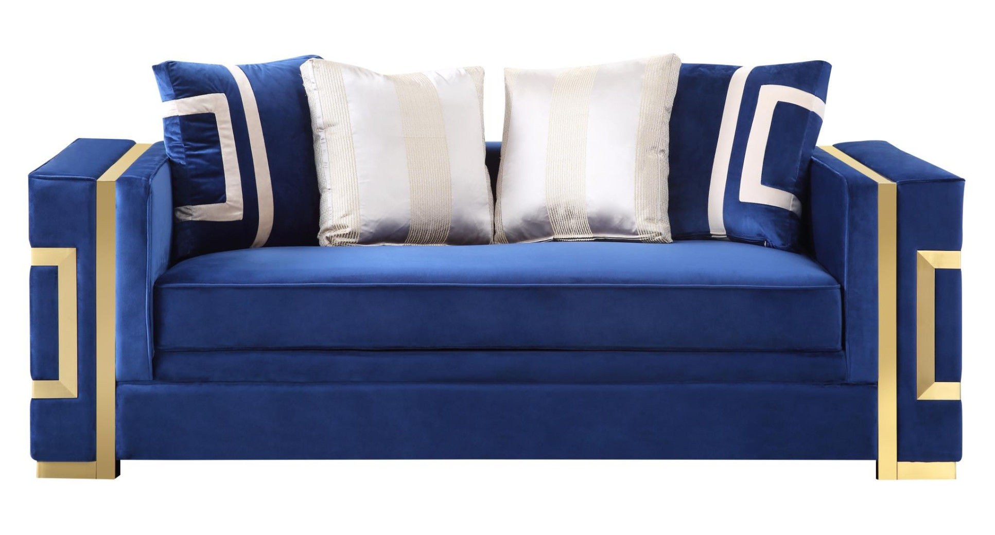 Lawrence Blue Collection Modern Style Sofa & Loveseat by Cosmos Furniture