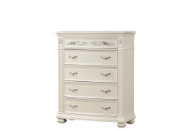 Valentina White Queen Bed Traditional Style Collection By Cosmos Furniture