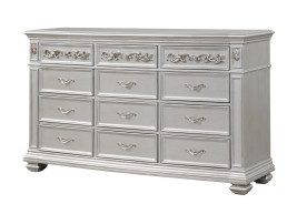 Valentina Silver Queen Bed Traditional Style Collection By Cosmos Furniture