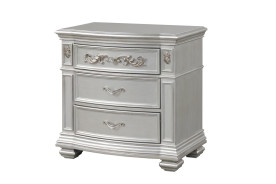 Valentina Silver Queen Bed Traditional Style Collection By Cosmos Furniture