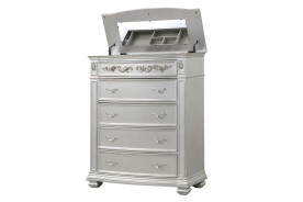 Valentina Silver Queen Bed Traditional Style Collection By Cosmos Furniture