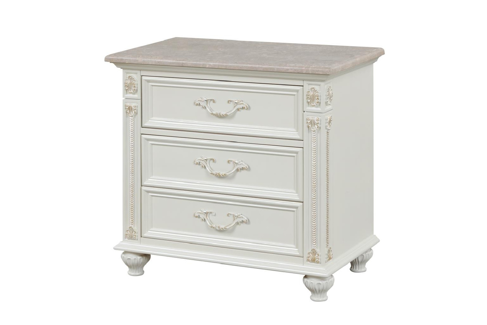 Marya White  Queen Bed Traditional Style Collection By Cosmos Furniture