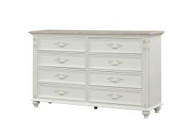 Marya White  Queen Bed Traditional Style Collection By Cosmos Furniture