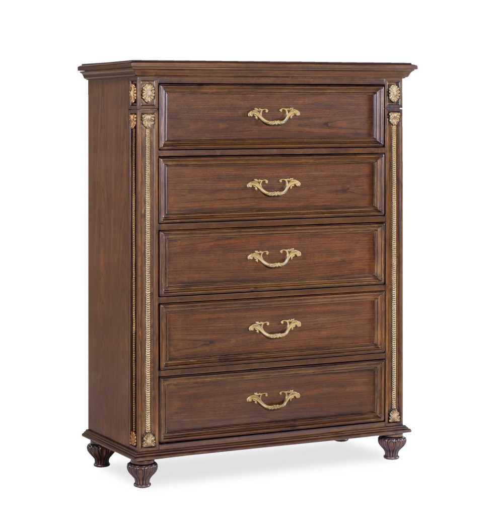 Marya Cherry Queen Bed Traditional Style Collection By Cosmos Furniture
