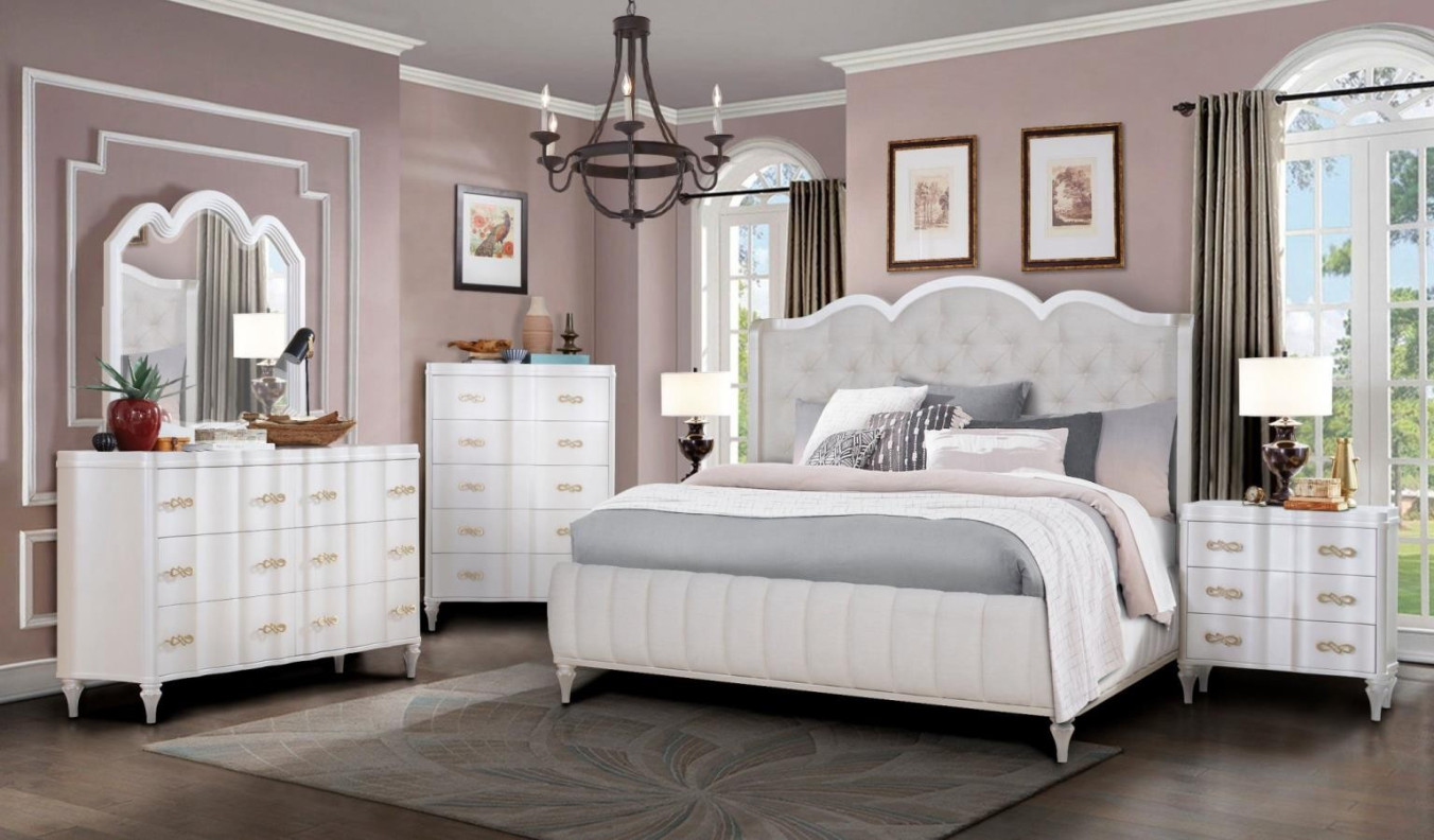 Madona Queen Bed Collection Modern Style Collection By Cosmos Furniture