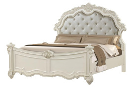 Melrose White Queen Bed Traditional Style Collection By Cosmos Furniture