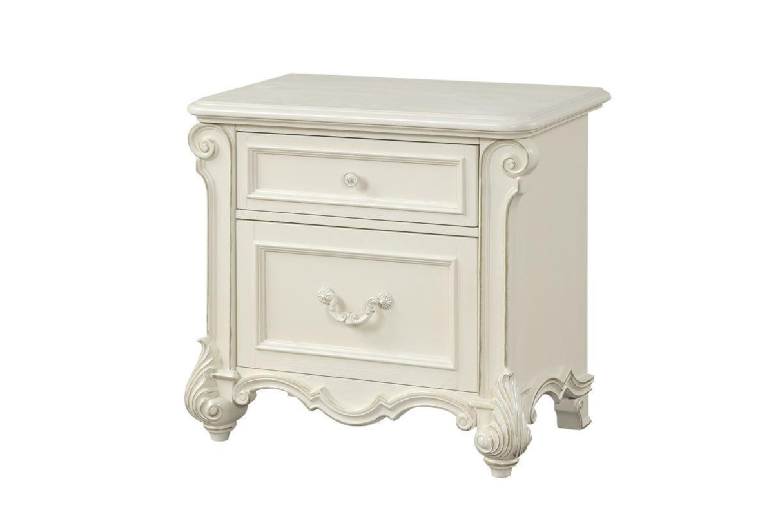 Melrose White Queen Bed Traditional Style Collection By Cosmos Furniture