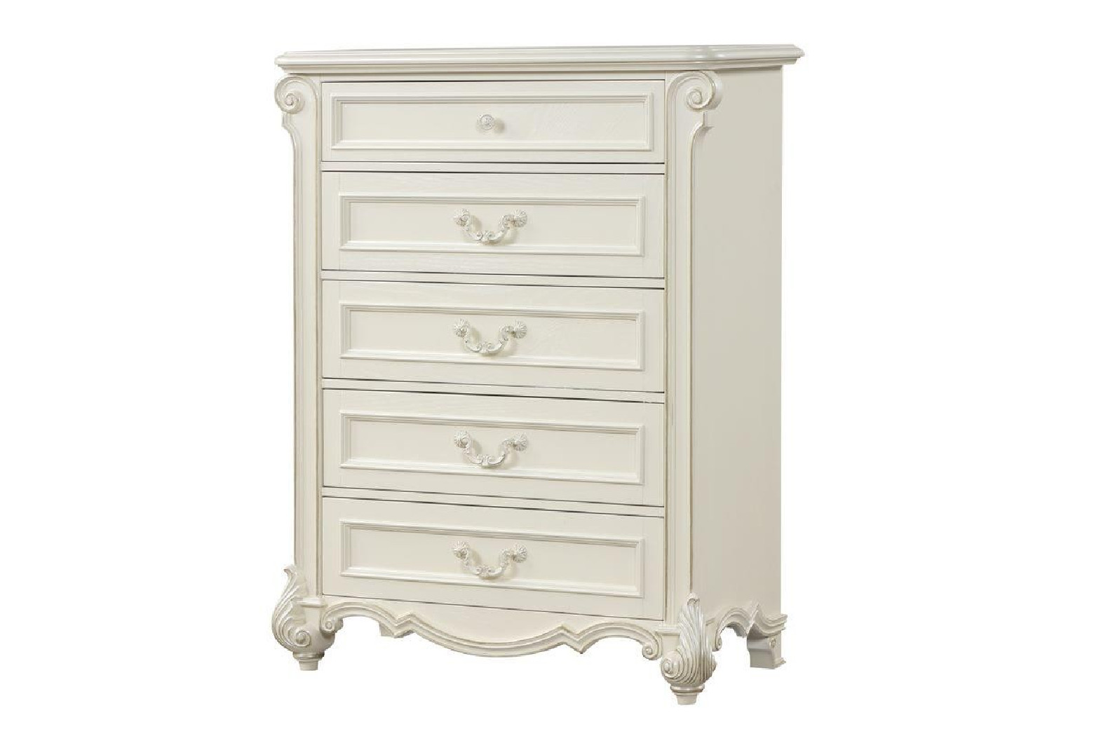 Melrose White Queen Bed Traditional Style Collection By Cosmos Furniture