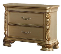 Miranda Gold Queen Bed Traditional Style Collection By Cosmos Furniture