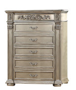 Platinum Silver Queen Bed Traditional Style Collection By Cosmos Furniture