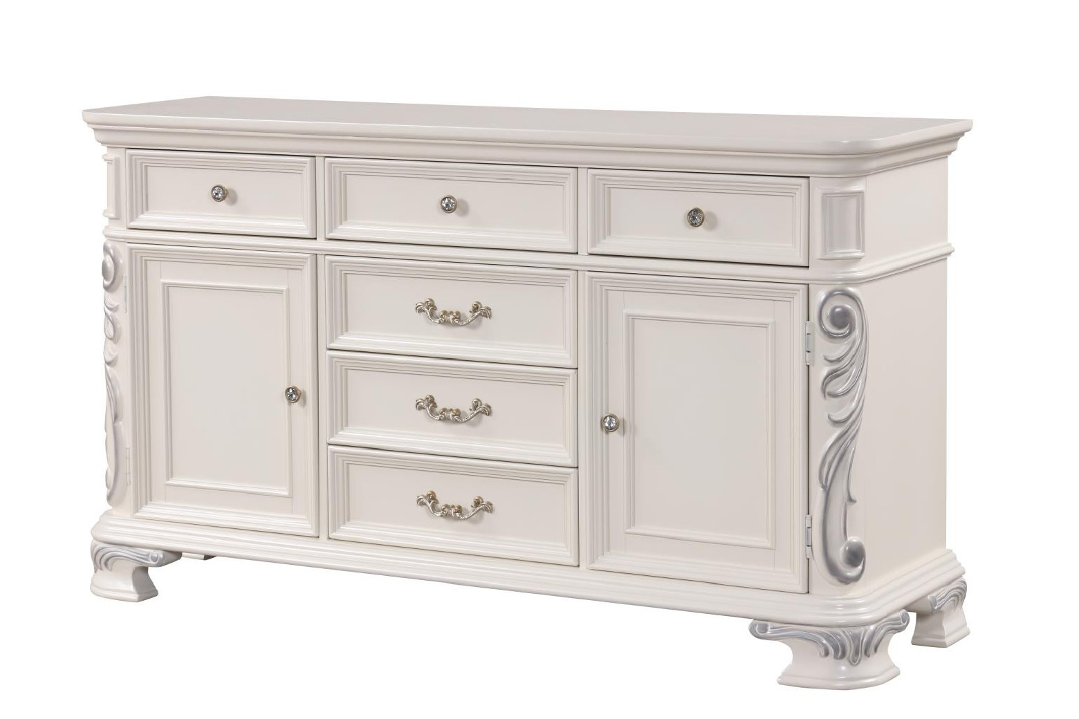 Victoria 7PC Dining Set Traditional Collection By Cosmos Furniture