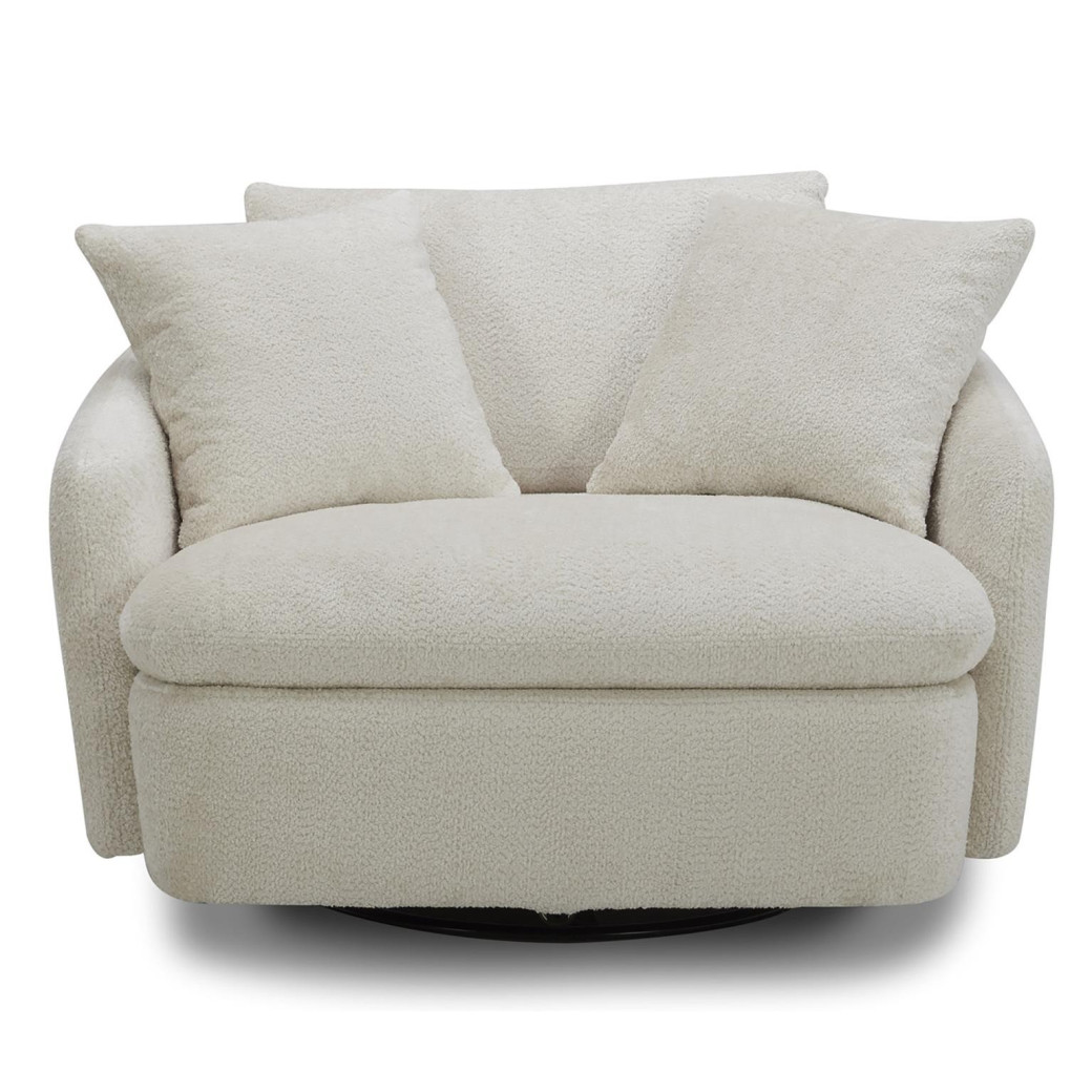 Boomer - Utopia Sand Large Swivel Chair w/ 2 toss plws by Parker House