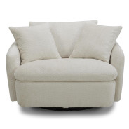Boomer - Utopia Sand Large Swivel Chair w/ 2 toss plws by Parker House