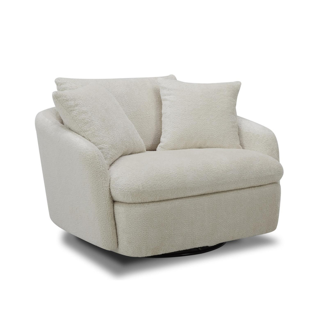 Boomer - Utopia Sand Large Swivel Chair w/ 2 toss plws by Parker House