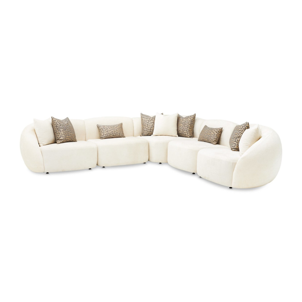 5 PC Sectional Set Le Montreaux Collection By Michael Amini LFR-MTRX5PC-GNA-000