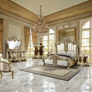 BD20007 Antique Gold & Brown Finish Bench Desiderius Collection By Acme Furniture