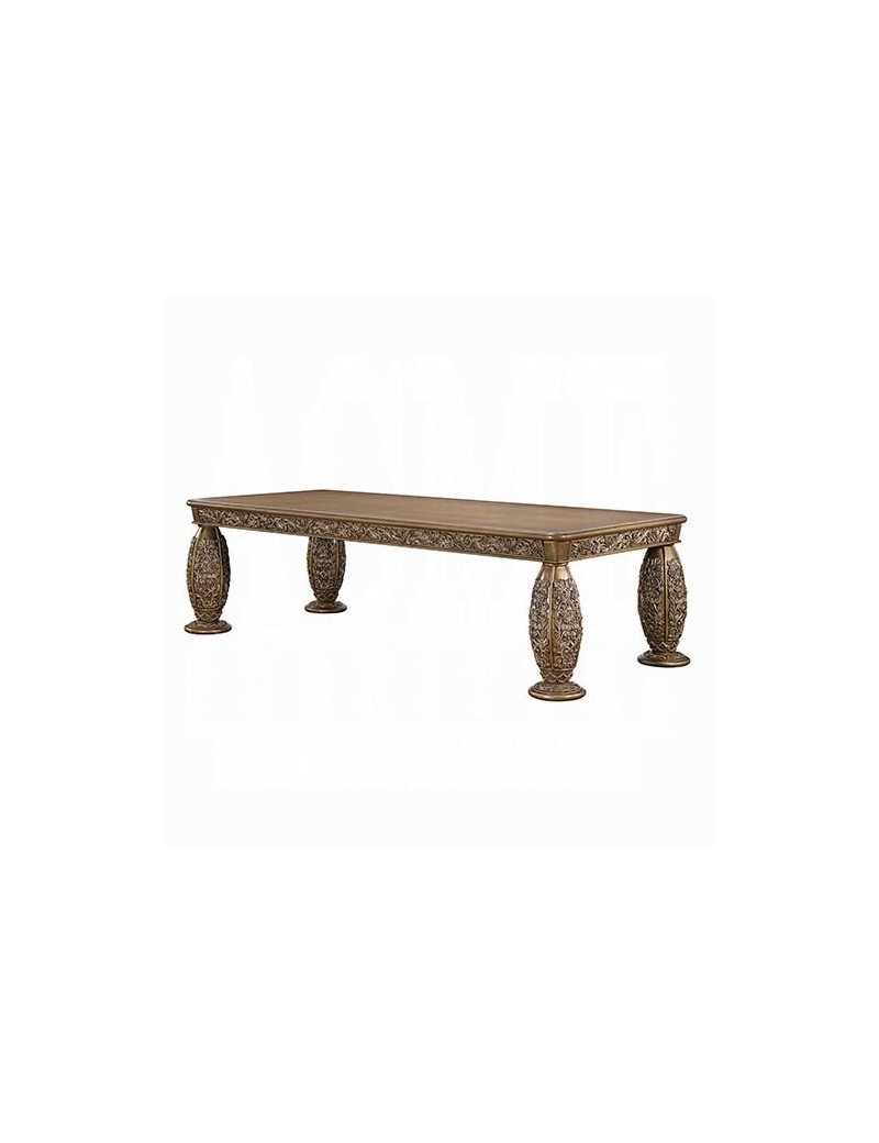 DN00477 7PC Dining Set Bronze Finish Constantine Collection By Acme Furniture