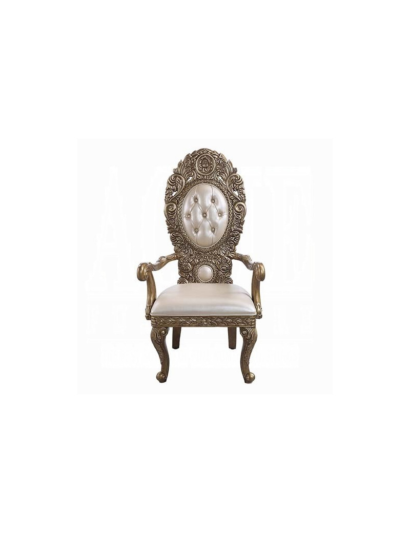 DN00477 7PC Dining Set Bronze Finish Constantine Collection By Acme Furniture