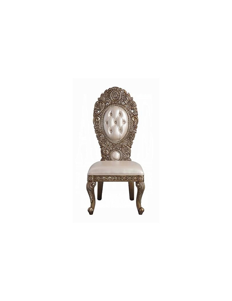 DN00477 7PC Dining Set Bronze Finish Constantine Collection By Acme Furniture
