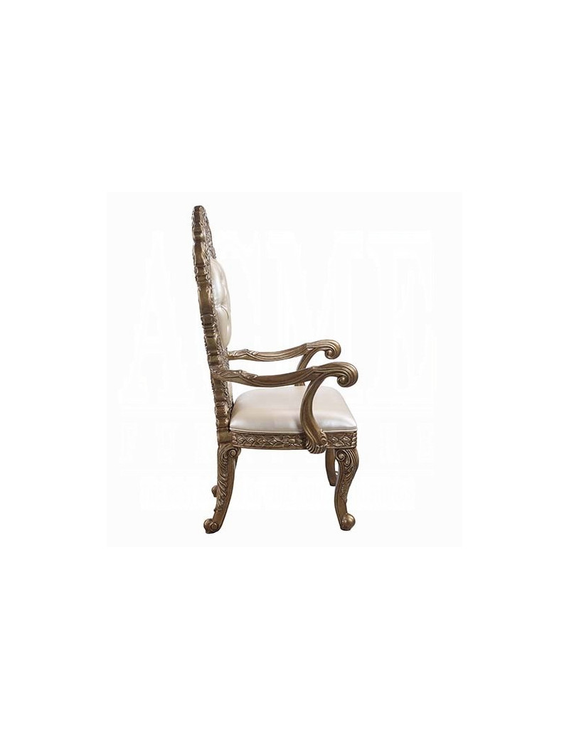 DN00477 7PC Dining Set Bronze Finish Constantine Collection By Acme Furniture