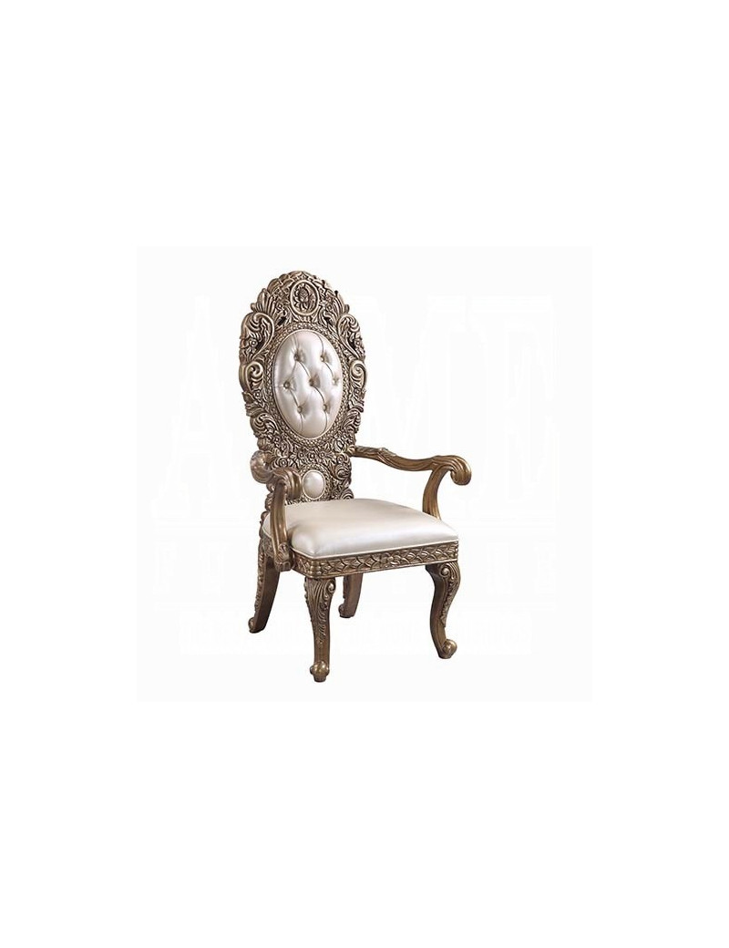 DN00477 7PC Dining Set Bronze Finish Constantine Collection By Acme Furniture