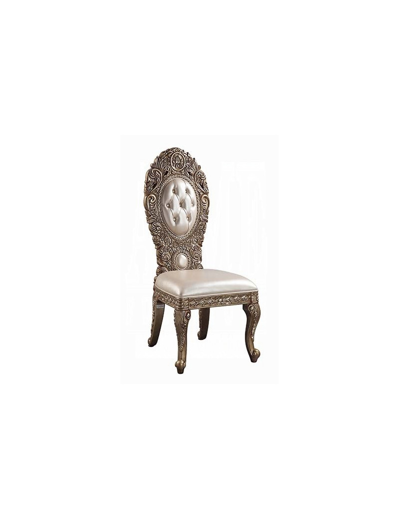DN00477 7PC Dining Set Bronze Finish Constantine Collection By Acme Furniture