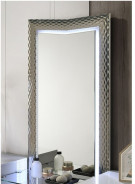 FM7251GY-V-SET Vanity Set Satin Fabric, Solid Wood Ventor Collection by Furniture of America