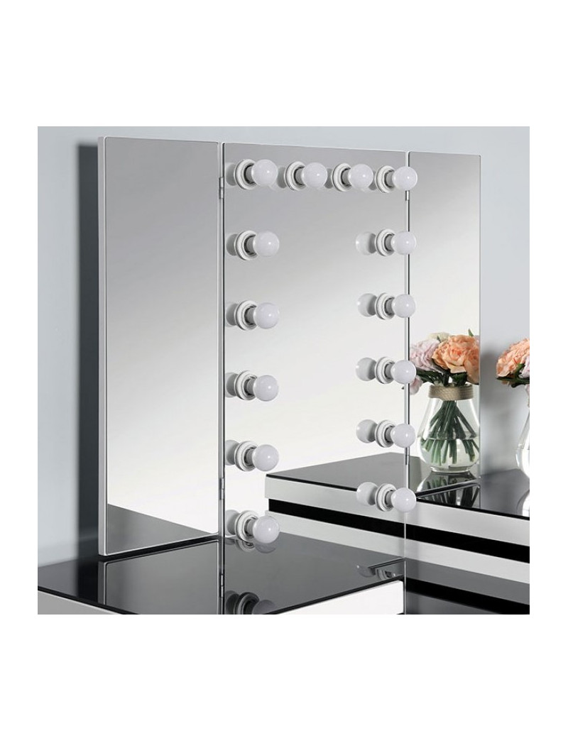 Vanity Set Madonna Collection White/Black by Furniture of America