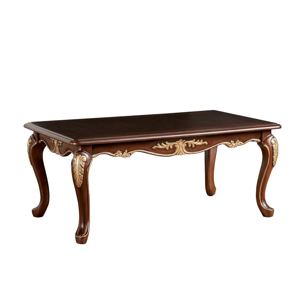 FM65004BG Traditional Living Room Dark Cherry/Beige Yucatan Collection by Furniture of America