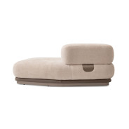 Armless Chaise Saddle Brown Bristol Point Collection By Michael Amini LFR-BSTL841-FWN-226
