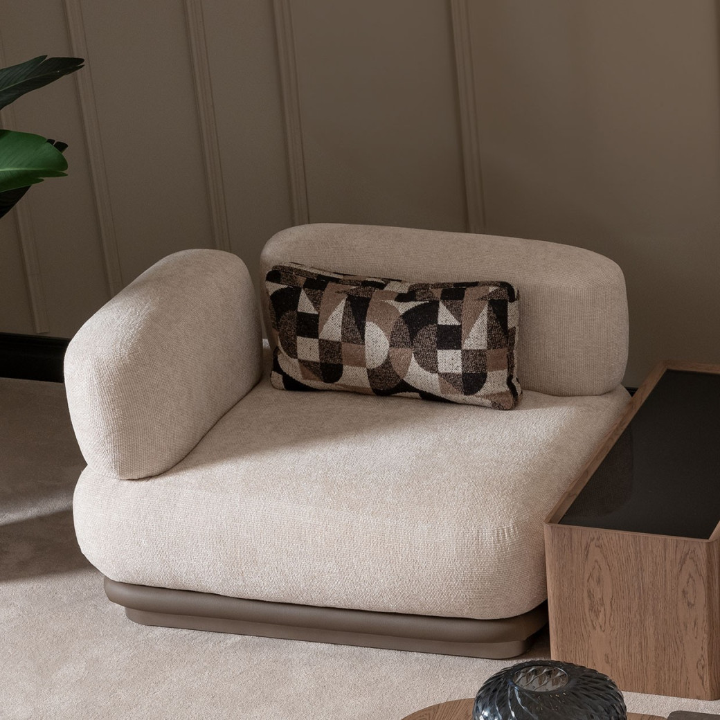 LAF Chair Saddle Brown Bristol Collection By Michael Amini LFR-BSTL832-FWN-226