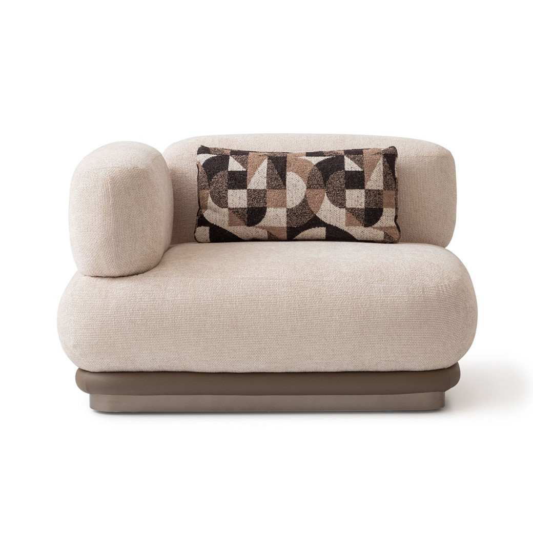 LAF Chair Saddle Brown Bristol Collection By Michael Amini LFR-BSTL832-FWN-226