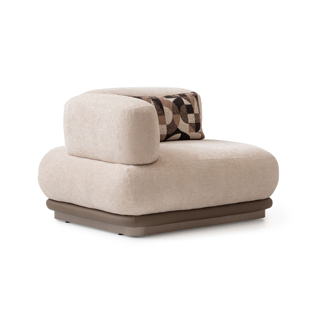 LAF Chair Saddle Brown Bristol Collection By Michael Amini LFR-BSTL832-FWN-226