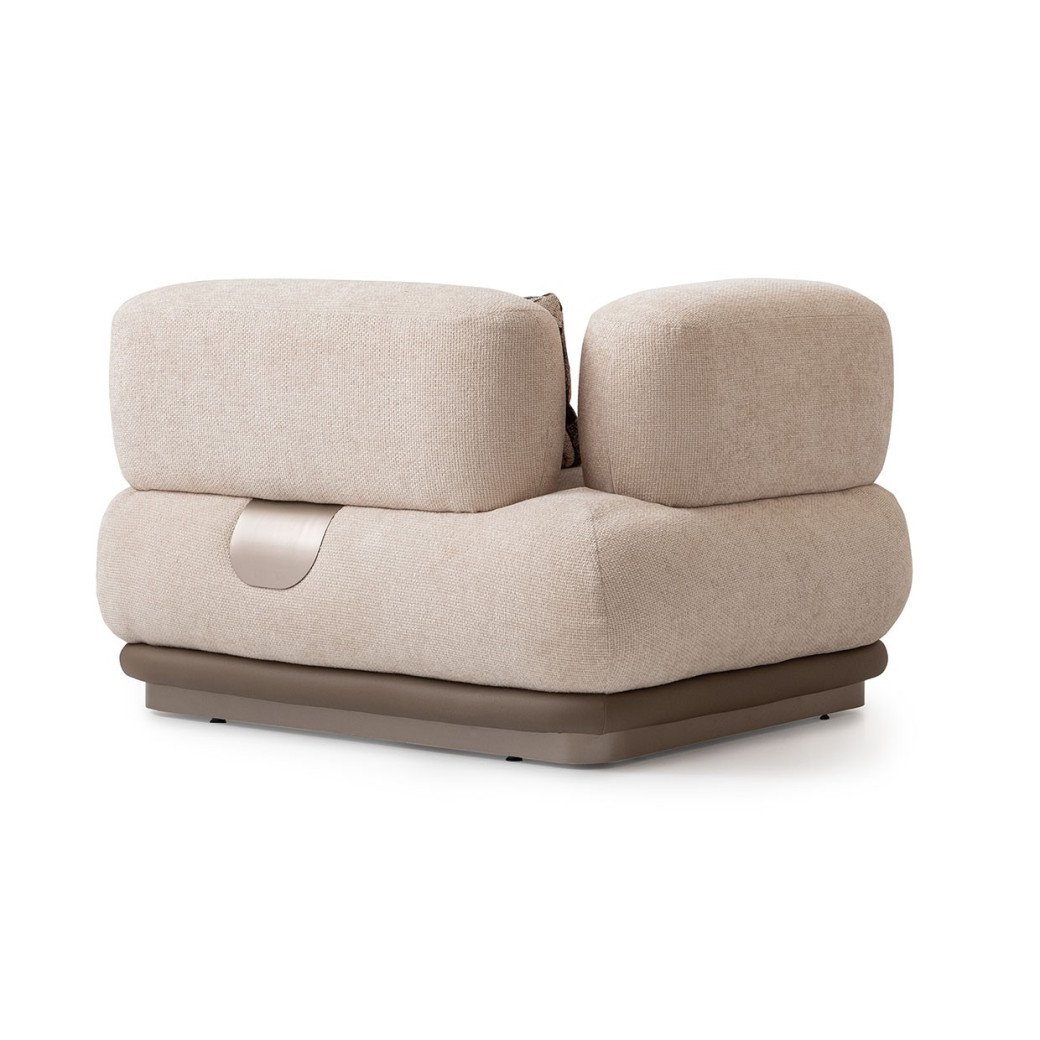 LAF Chair Saddle Brown Bristol Collection By Michael Amini LFR-BSTL832-FWN-226