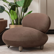 Accent Chair Saddle Brown Bristol Point Collection by Michael Amini.LFR-BSTL834-SDL-226