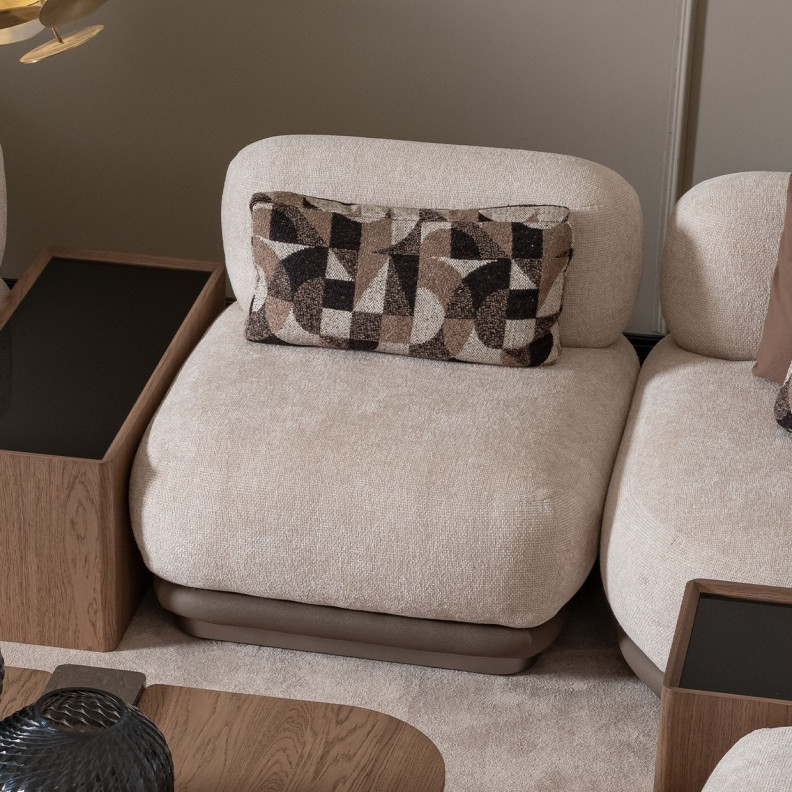 Armless Chair Saddle Brown Bristol Point Collection By Michael Amini LFR-BSTL841-FWN-226