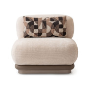 Armless Chair Saddle Brown Bristol Point Collection By Michael Amini LFR-BSTL841-FWN-226